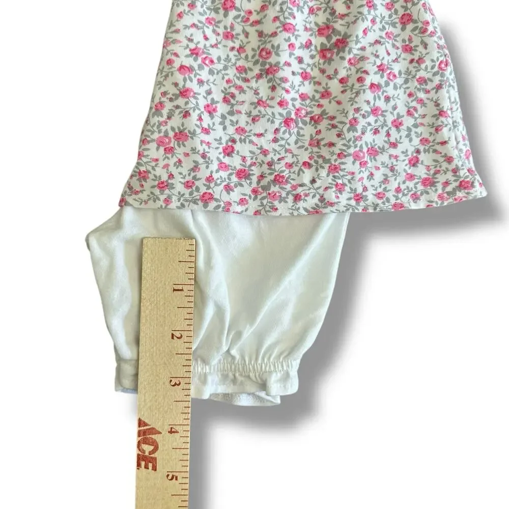 Émile et Rose Baby Girl 2-in-1 Romper Dress Outfit 3M Pink Floral Cotton‎ Blend